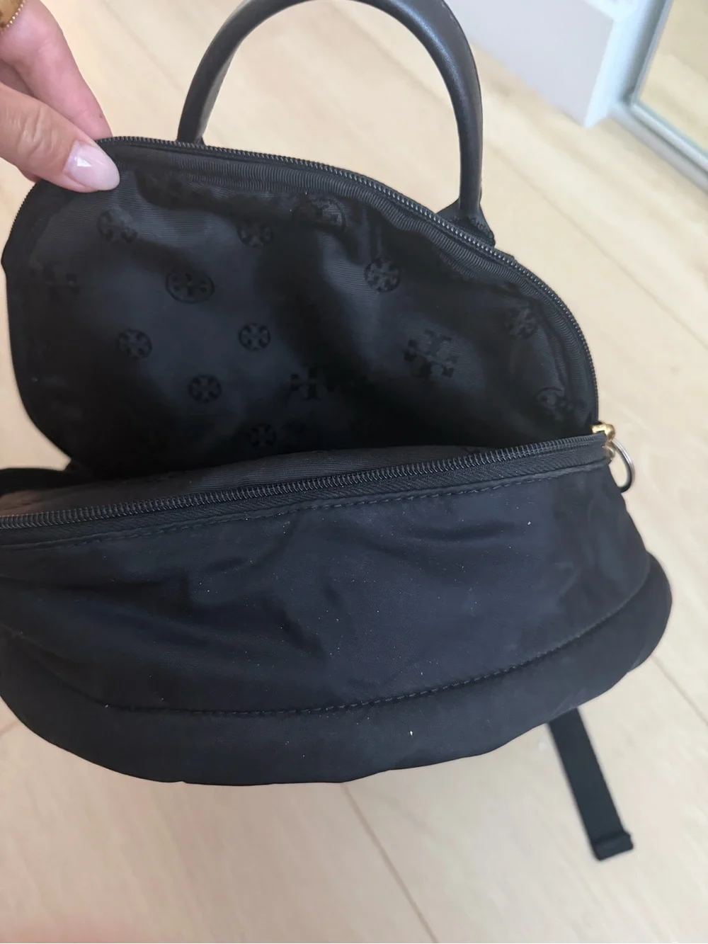 Tory Burch Black Nylon Backpack